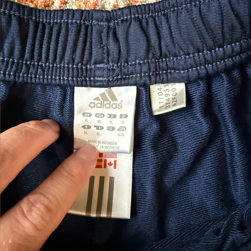 Adidas Blue and Green Athletic Shorts Lightweight Design - Picture 2 of 3